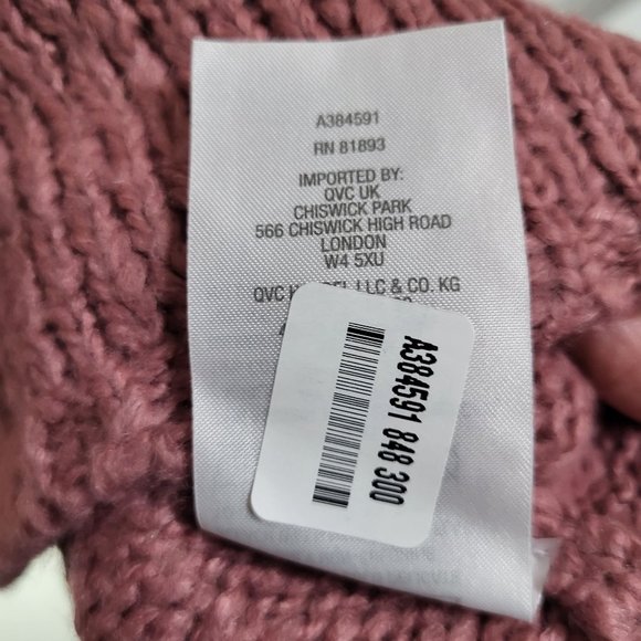 All Worthy Hunter McGrady Women's Oversized Sweater Pink SZ 1X Plus Size - Picture 7 of 10